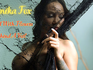 Monika Fox Naked With Flowers Behind A Veil!