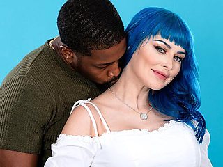 Gorgeous hard fuck with a blue-haired girlfriend Jewelz Blu