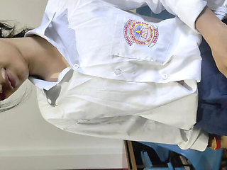 Desi Indian School Girl With Tight Pussy Talks Hindi During Sex