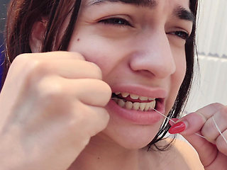 4K Dental Hygienist Routine Mouth Fetish Closeups Naked