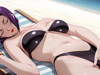 Faye Valentine Sunbathing Turns Into Beach Sex. Faye Valentine Hentai Cosplay