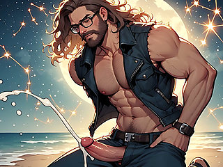 Handsome Hunks Night Beach (ai)
