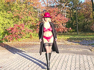 Autumn Outdoor Striptease
