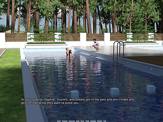 My Dorm 253: Daphne-scarlett Nude Pool Swim & Debbie-mark Talk