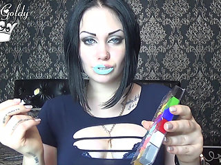 My glamorous blue lipstick