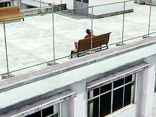 Jinx Rips a Man's Cock in Public - Lol Jinx Park Bench Handjob
