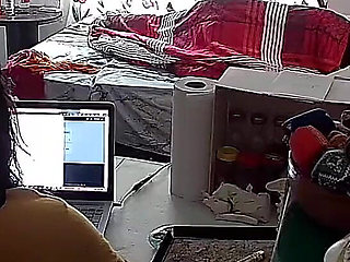 Stepfather on the Stepdaughter While Doing Homeoffice