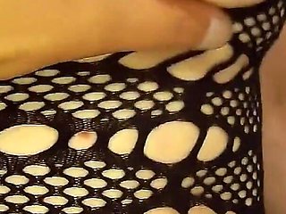 Handjob Cumshot on Horny Natural Tits