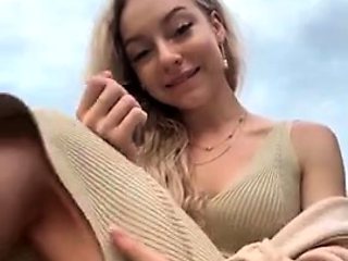 Curly Blonde Teen Records Solo Dildo Masturbation More at