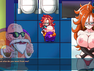 Kame Paradise Multiversex 3 - Roshi Fucking the Big Tits of Android 21