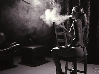 Smoking, Black and White 4K