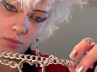 Goth Girl Glitterqueen1999 Ignores You Whilst She Applies Her Makeup, Black Lipstick, Lipstick Fetish Ignore Fetish, Humiliation