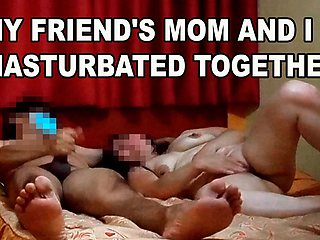 After Fucking My Friend's Stepmom a Lot, We Finally Decided to Masturbate Together at the Same Time