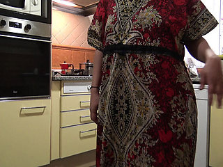 My StepMom Susan Craves My Tongue On Her Hairy Pussy In The Kitchen