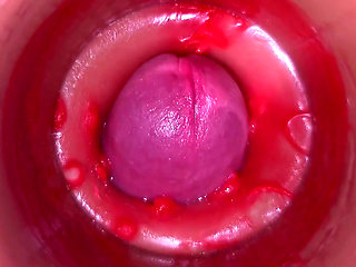 Camera in Vagina, Cervix POV, Creampie