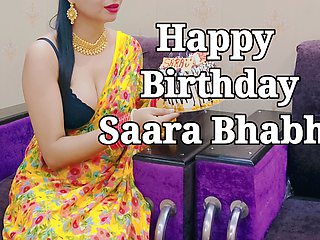Indian Beautiful Saara Bhabhi Celebrate Her Birthday with Devar Ji Saara Bhabhi Give Return Gift Devar Ji Sexy Creampie Pussy