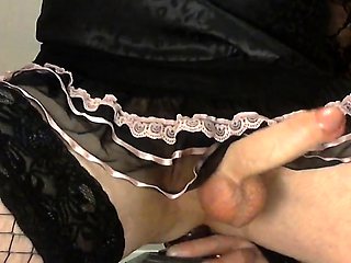Multiple Orgasms: Amateur Crossdresser Cums Hard