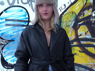 Blonde Chloe Chevalier wearing black lingerie gets fucked in POV