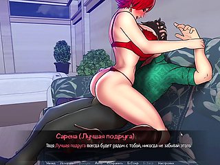 Seductive visual novel princess in a hot bikini gets spanked in sexy lingerie
