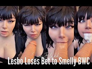 Lesbo Loses Bet to Smelly Bwc