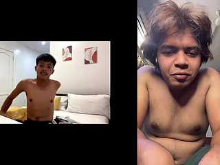 Asian Twink Drills Indian Twink Live on Cam