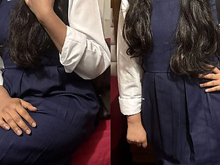 Desi School Girlfriend Sneaks Out to Oyo for Fucking