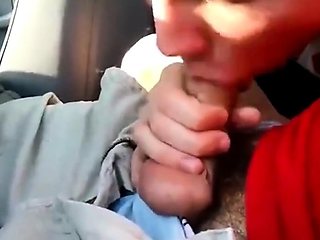 Twink Sucks Dick in Car and Swallows