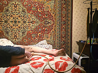 Sasha Earth solo in ass enema homemade amateur