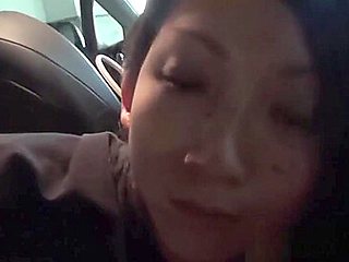 Super cute Japanese teen 18+ banged in the back seat