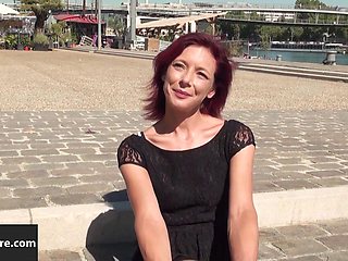 Redhead Morgane Dells Small Tits Tan Turns Into Big Cock Ride