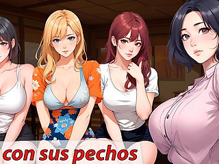 Spanish audio JOI hentai. Don't! They want to learn how to use their tits with you.