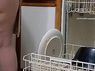 Big Butt MILF Loads the Dishwasher