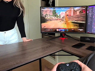 Blonde stepsister craved him inside of her, so she got to get his attention off the video games POV