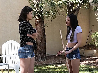 Dharma Jones and XxLayna Marie Get Fingered and Licked - Lesbian Scene 4