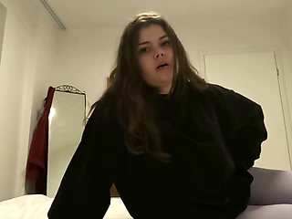 Muffled Farts on the Bed From Latina Teen