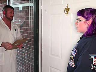 Older Scientist Breeds Young Rave Girl Until Creampie
