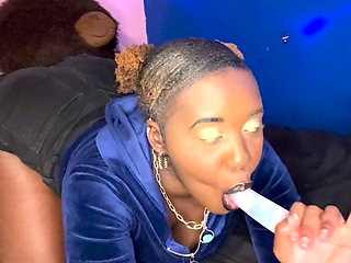 Alliyah Alecia Sucking Dildo Dick