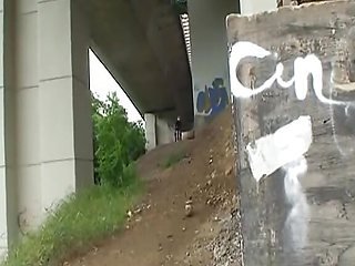 Amazing blonde German doll fucked under the bridge