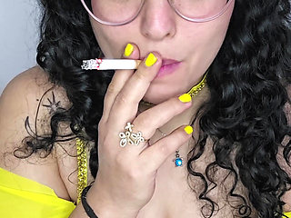 Eddie Queens ft. babyluna939 - Princess Belle Smoking Fetish, Smoke Blowjob and Facial Finish Part 1