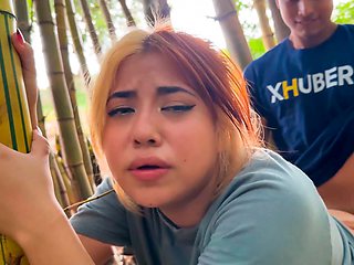 Stranger offers Celeste Alba to fuck in outdoor park