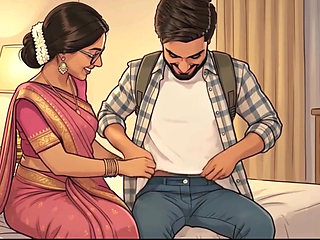 Horny Indian Desi Bhabhi in Saree Sucking and Fucked Hard ( AI generated )