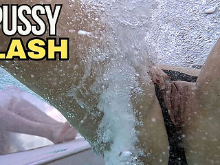 Amateur Teacher Miss Creamy Flashes Pussy at Public Pool & Gets Help Masturbating - Risky Outdoor Sex with People Nearby