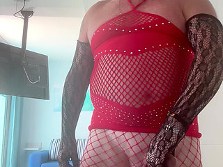 Lady in red
