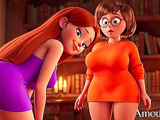 3d Animation Velma Eats Ass And Daphne Spreads In Steamy Bath