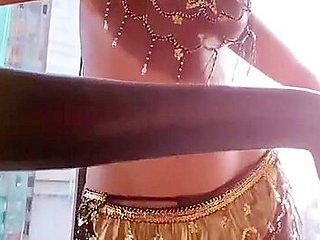 Hot Arab Girl Dancing in see-through belly dance clothes