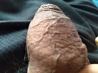huge cock is masturbated in an impressive way