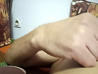 Playing with my body and cock.