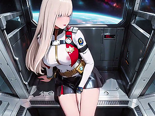 Taboo Contrast in Her White Tech-uniform, Stretched Tight While Squatting and Crawling.