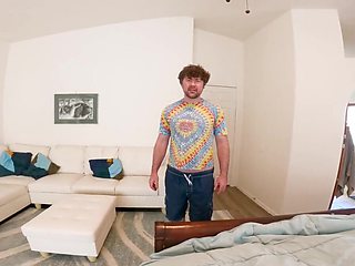 Thick blonde woman records her sesh with the stepson