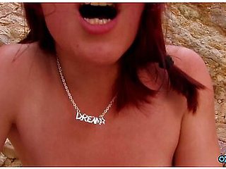 One Lucky Beachgoer Gets To Be Rough With The Redhead That Has Anal In Mind